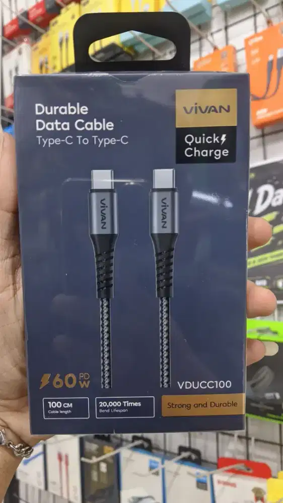KABEL DATA TYPE-C TO TYPE-C VIVAN VDUCC100