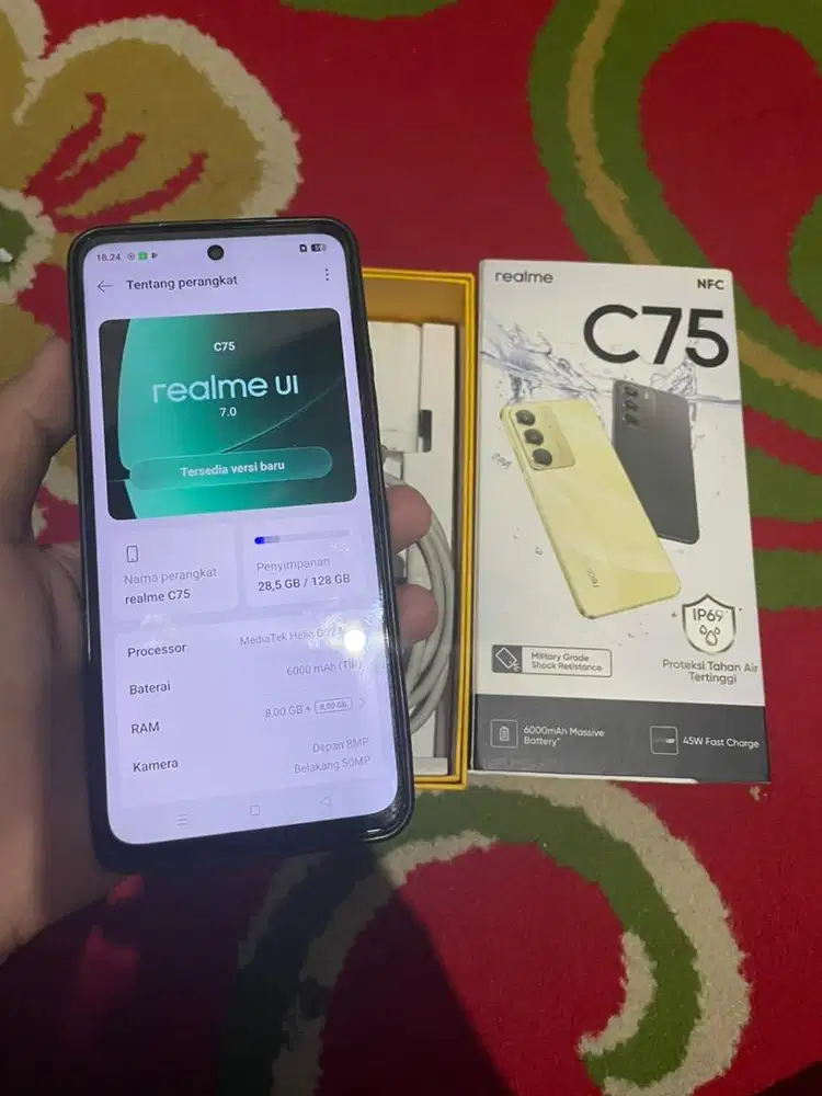 Realme C75 ram 8/128 baterai 6000 mAh