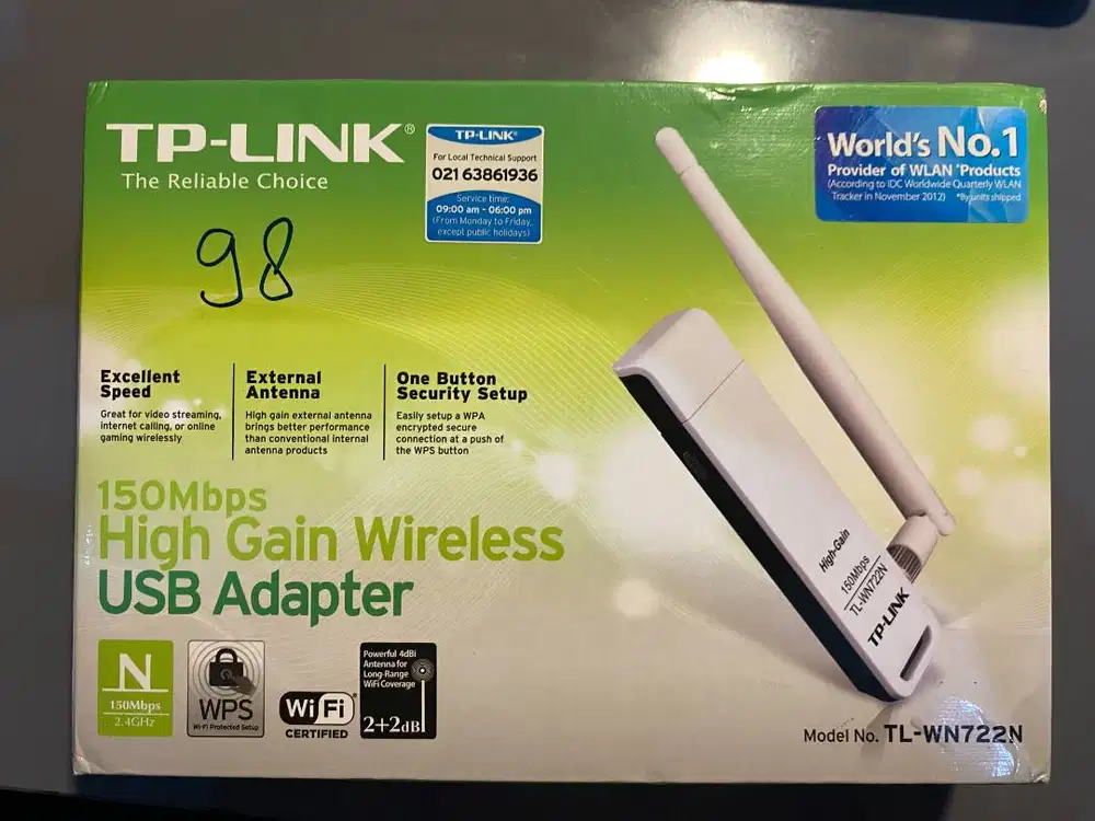 TP-Link TL-WN722N V1 Atheros AR9271 (Second unit, pemakian kuliah)