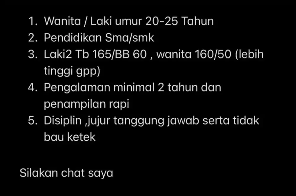 Loker Crew Tahu crispy