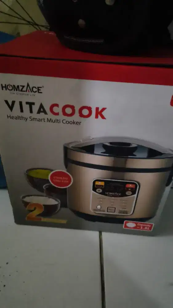 HOMZACE VITACOOK Multi Cooker 1,8L. Mesin msh normal br d pakai 2x