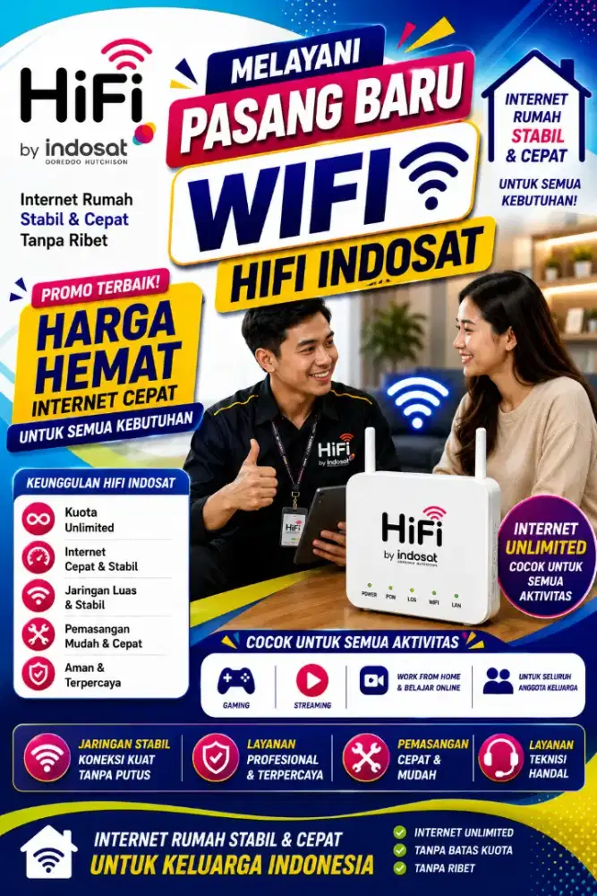 Melayani pasang baru wifi Hifi Indosat