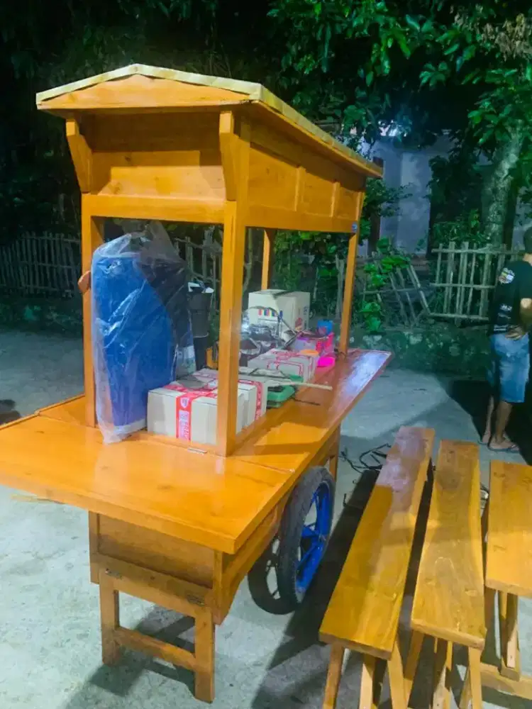 Jual Gerobak Angkringan, Bakso, Mie Ayam, Bubur, Sate, Soto, Pecel dll