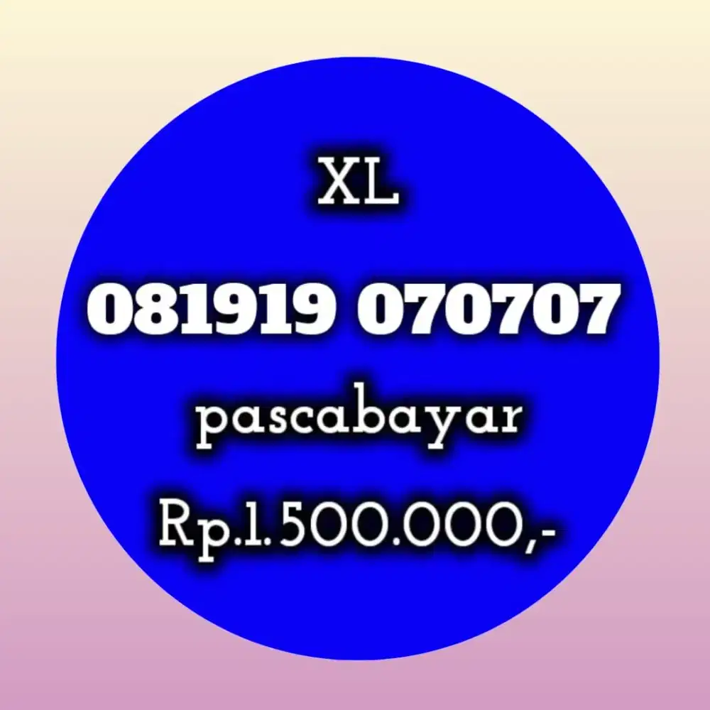 NOMOR CANTIK XL 070707
