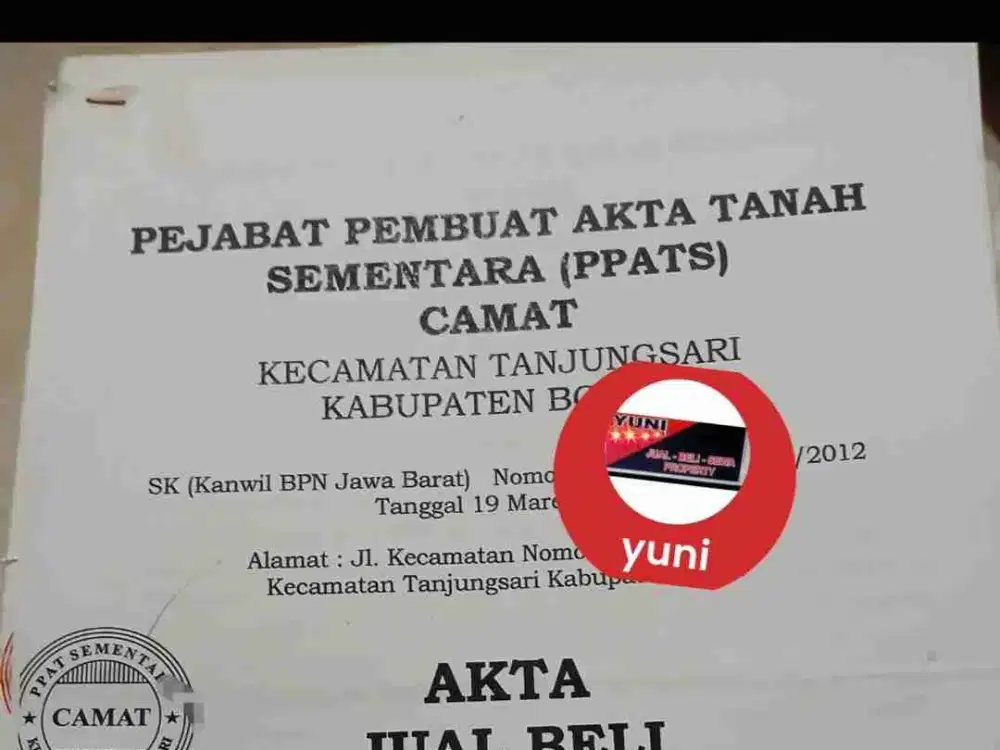 jual tanah kavling pinggir jalan ,sirnarasa ,tanjungsari bogor