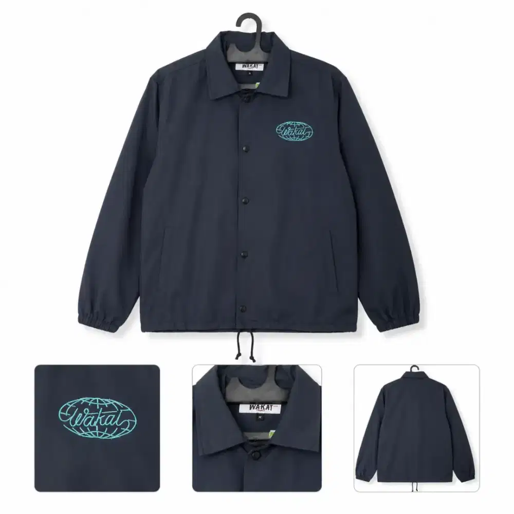 WAKAI Coach Jacket Navy Original | Size M fit to L| Unisex |