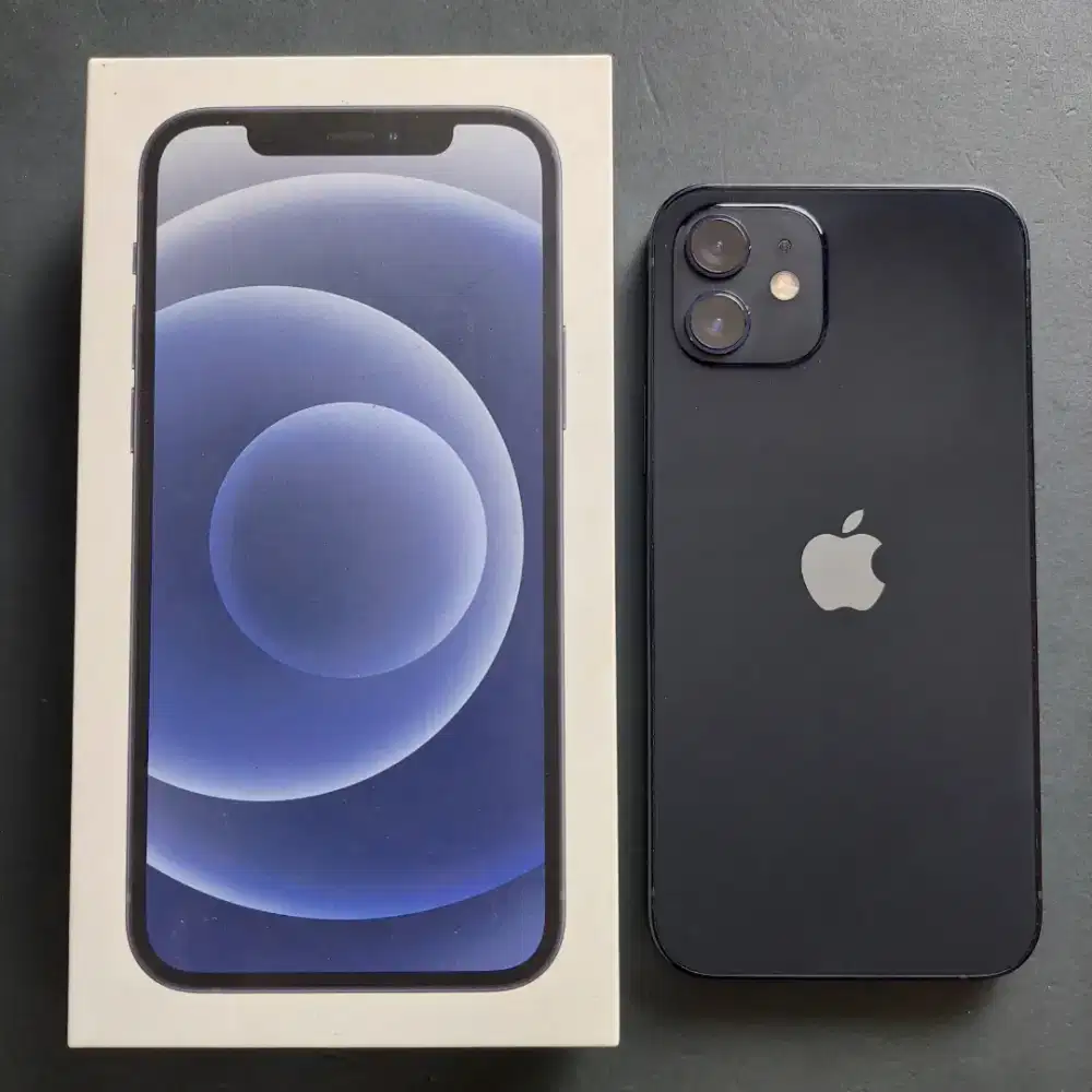 IPHONE 12 BLACK 256GB EX GARANSI INTER