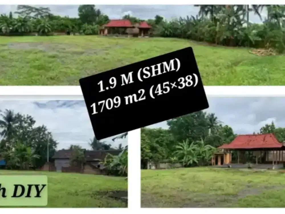TANAH JOGJA  1709m2,  SHM,  LANGSUNG PEMILIK (0877-1614-4373