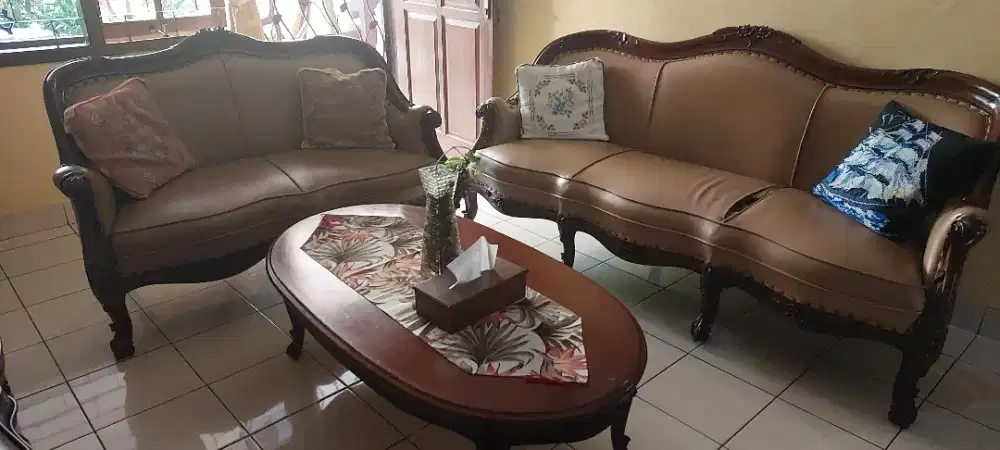 jual set kursi tamu jati ukir minimalis