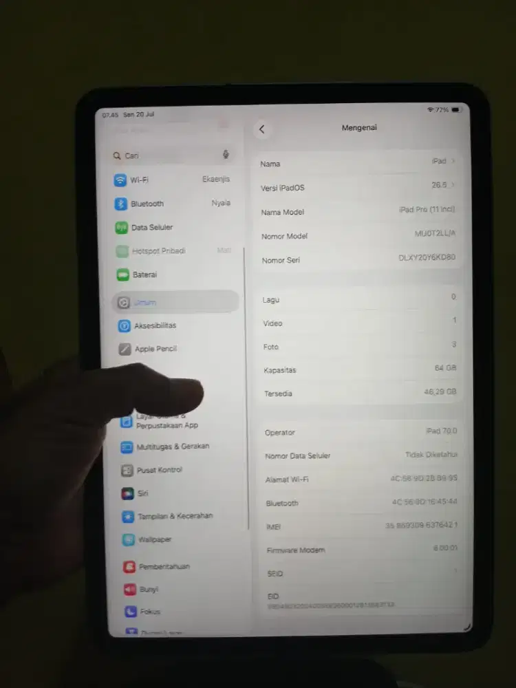 iPad 11 pro 64gb wifi/cell