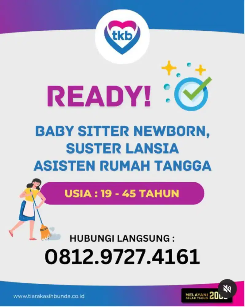 Banyak Job Baby Sitter ART & Perawat Lansia Terpercaya -Terakreditasi