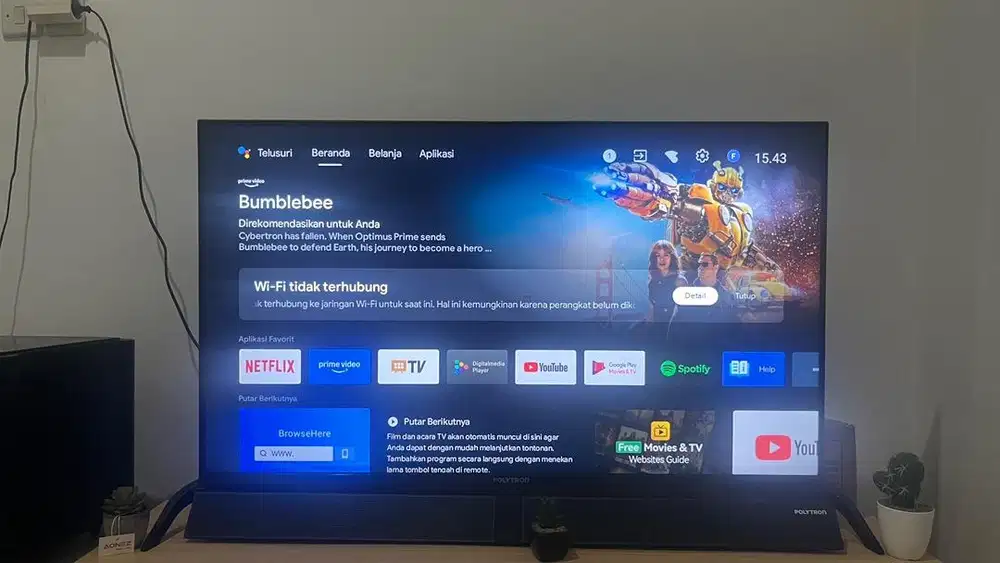Android tv polytron 43 inch POLYTRON