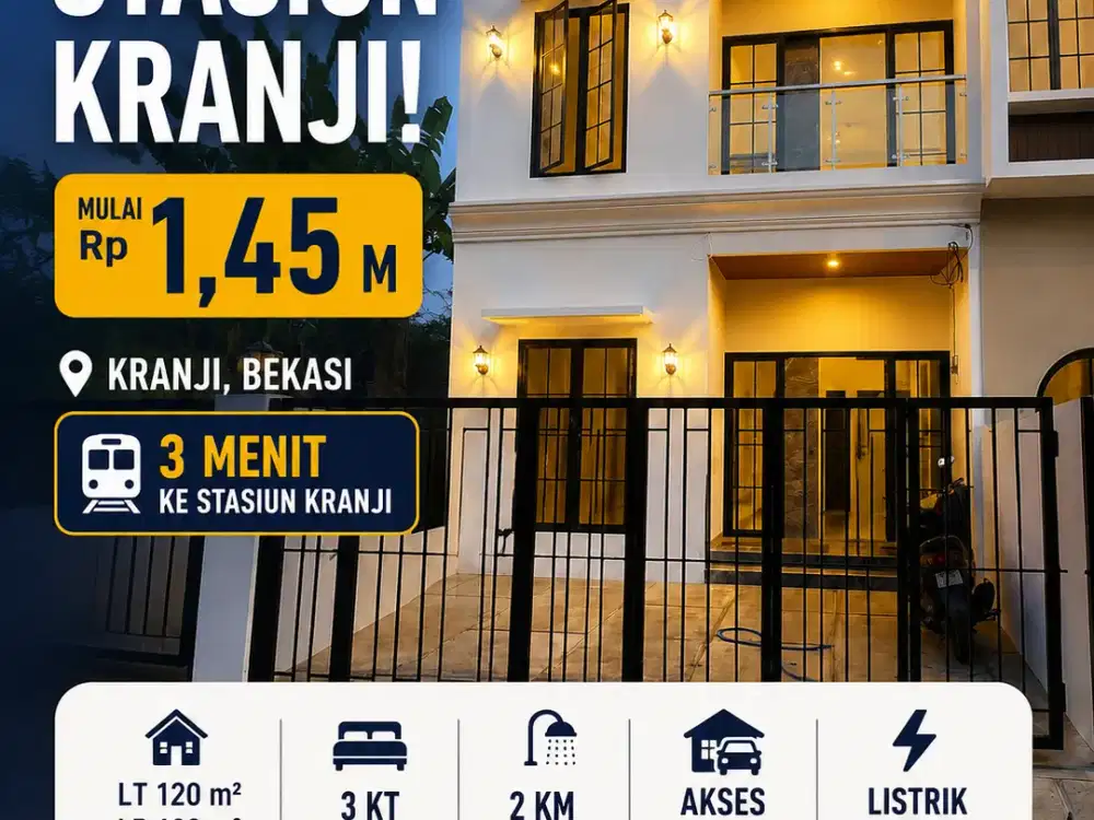Rumah baru dekat Stasiun Kranji, mulai Rp1,45 M!  0057B