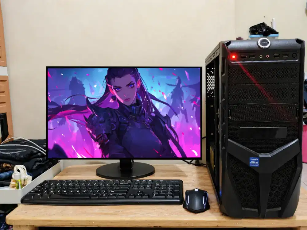 PC GAMING FULSET + LCD + RAM 8 GB + VGA 1 GB + HD 500 GB + GAMES APP