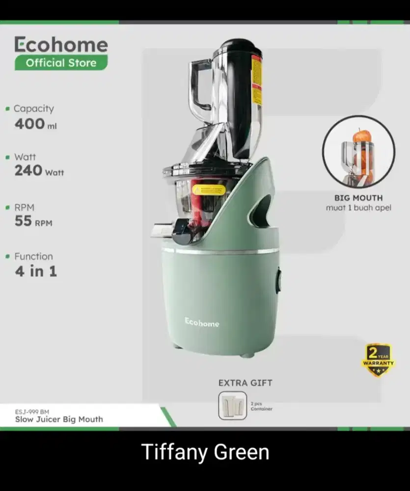 Ecohome slow juicer