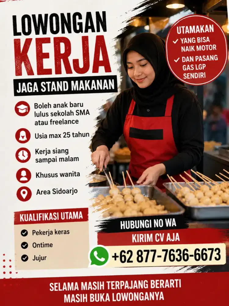 Penjaga stand makanan