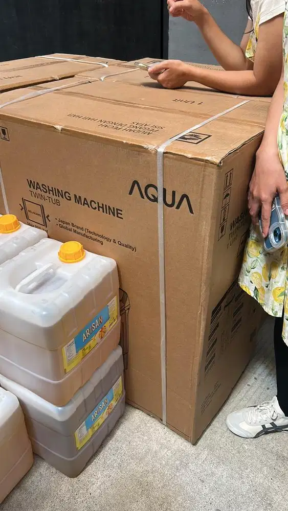 DIJUAL MESIN CUCI BARU AQUA 2 tabung