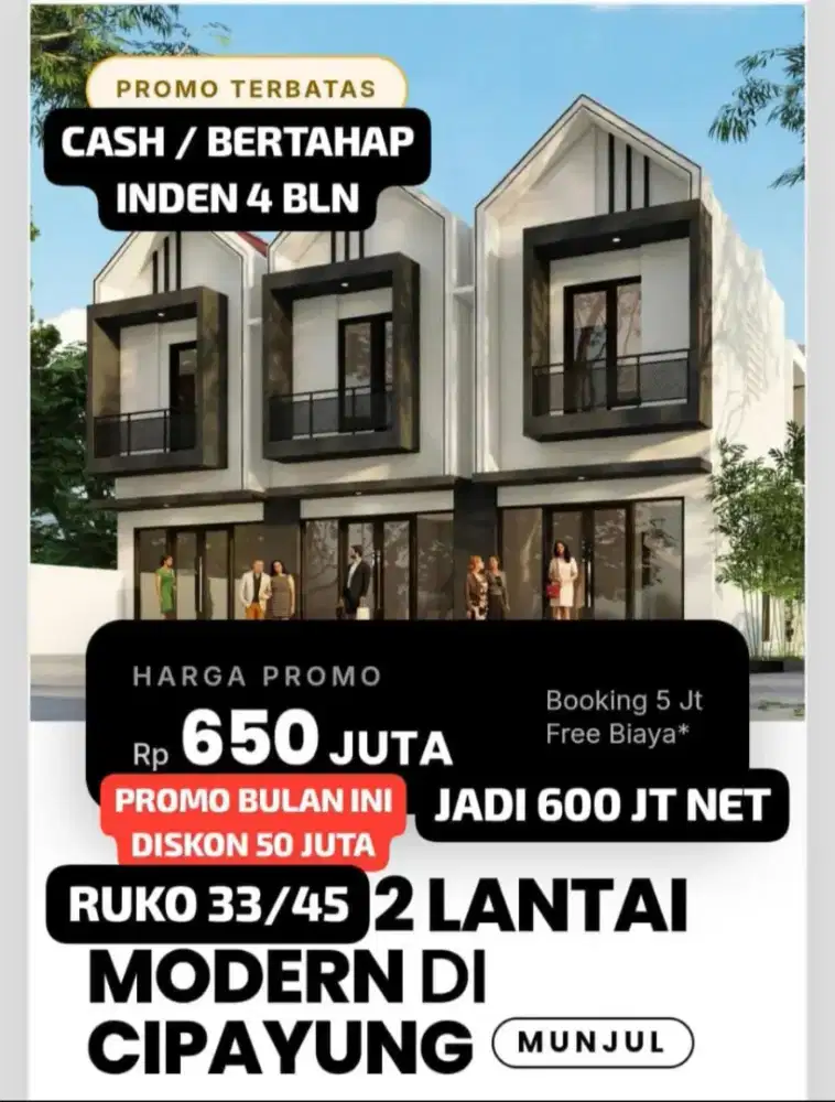 Dijual rumah 2 lantai dengan lokasi super strategis ciracas