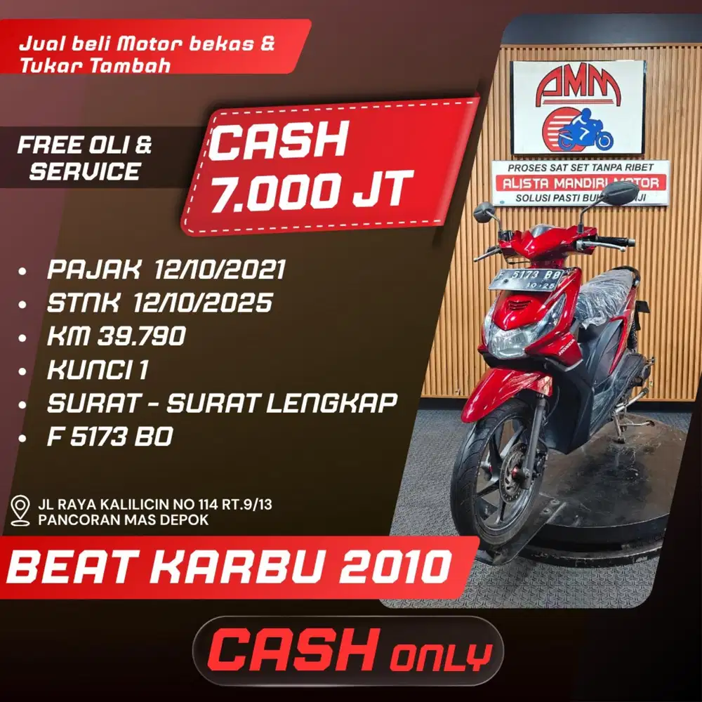 BEAT KARBU 2010 CASH ONLY ALISTA