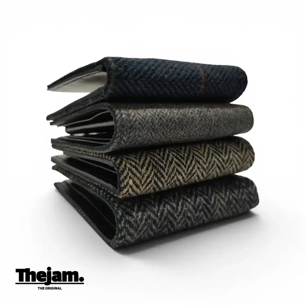 Dompet klasik wool dan kulit | Dompet lipat wool and leather
