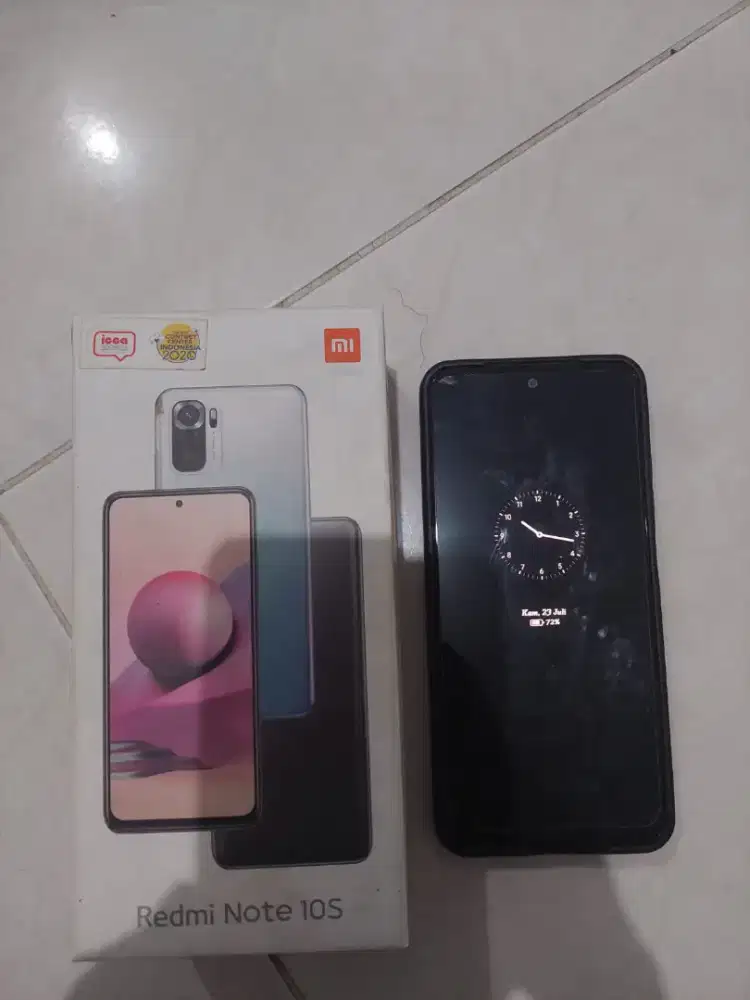 jual hp redmi note 10s nfc 6/64GB normal