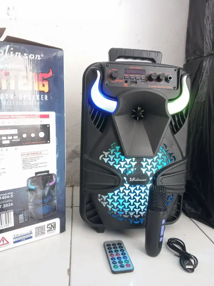 Speaker bluetooth karaoke super bass