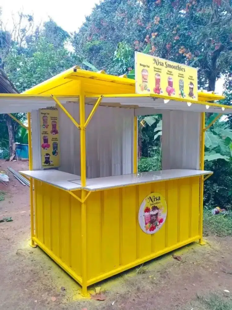 Booth container/stand gerobak minimalis.