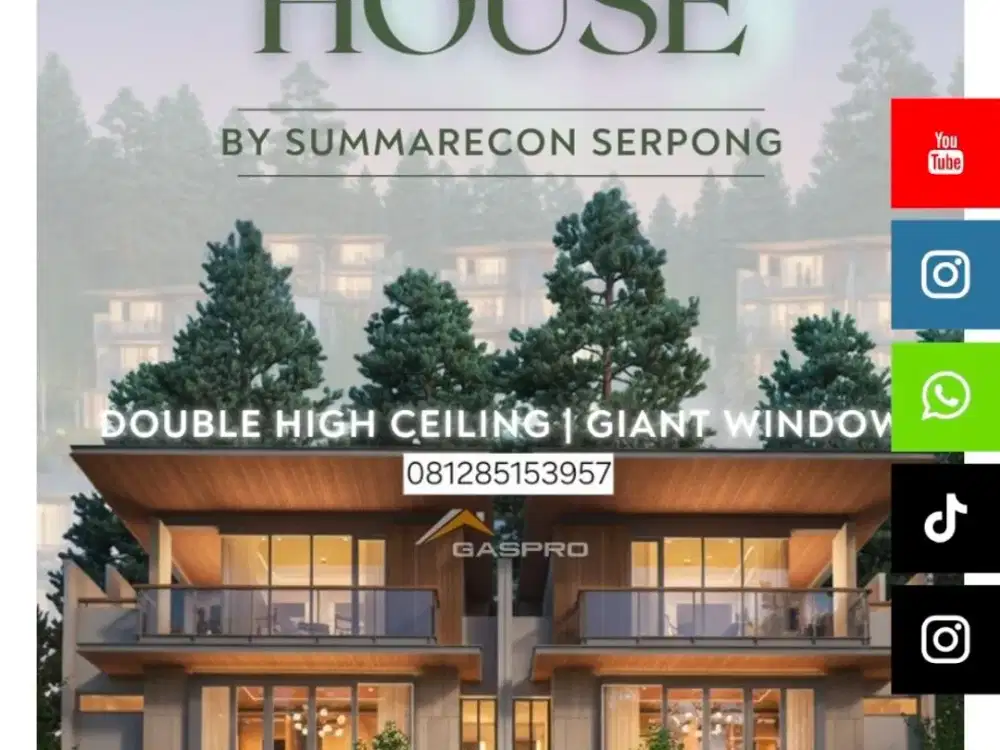 FINORE BY SUMMARECON SERPONG RUMAH BERGAYA FINLANDIA 3,8man PALING LARIS DI GADING SERPONG