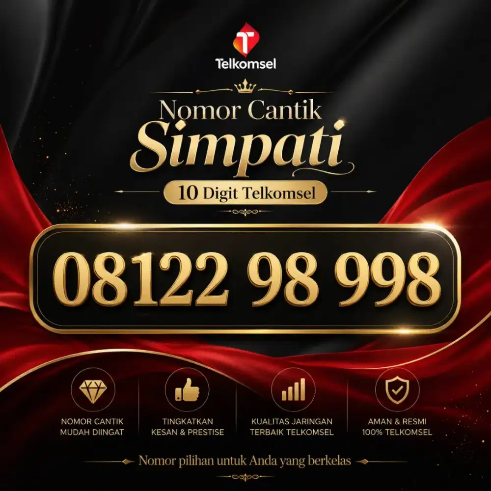 Nomor cantik telkomsel simpati 10 digit 998