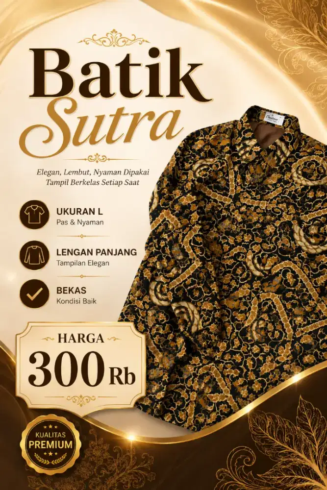 Batik sutra lengan panjang