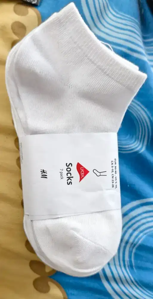 New kaos kaki original HnM 1 pack isi 7 pasang size 36-40