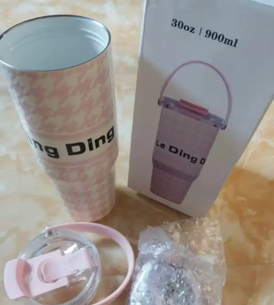 Tumbler Stainless Steel SUS 316 Kapasitas 900ml Pink Edition