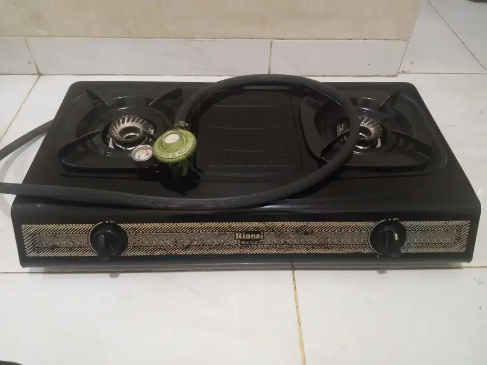 Kompor gas Rinnai 2 tungku + selang regulator