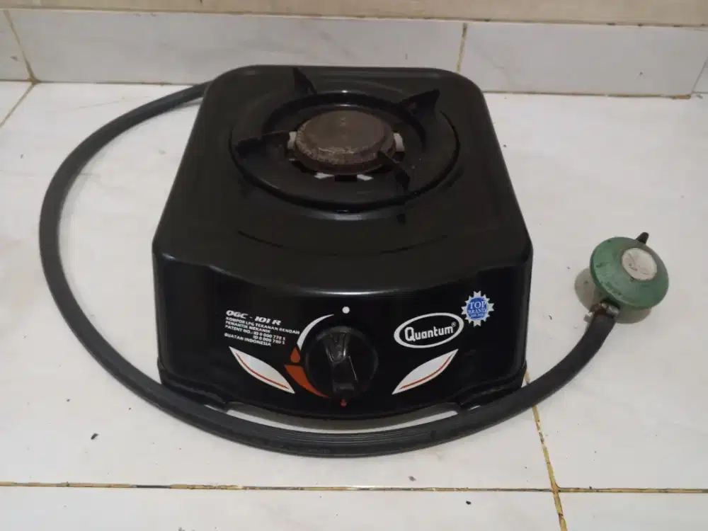 Kompor gas Quantum 1 tungku + selang regulator