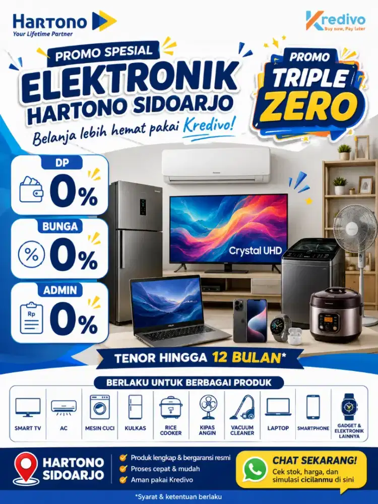 Promo Elektronik Rumah Tangga | Kredivo Hartono Sidoarjo