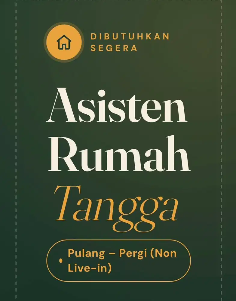 Dibutuhkan ART PP Pamulang