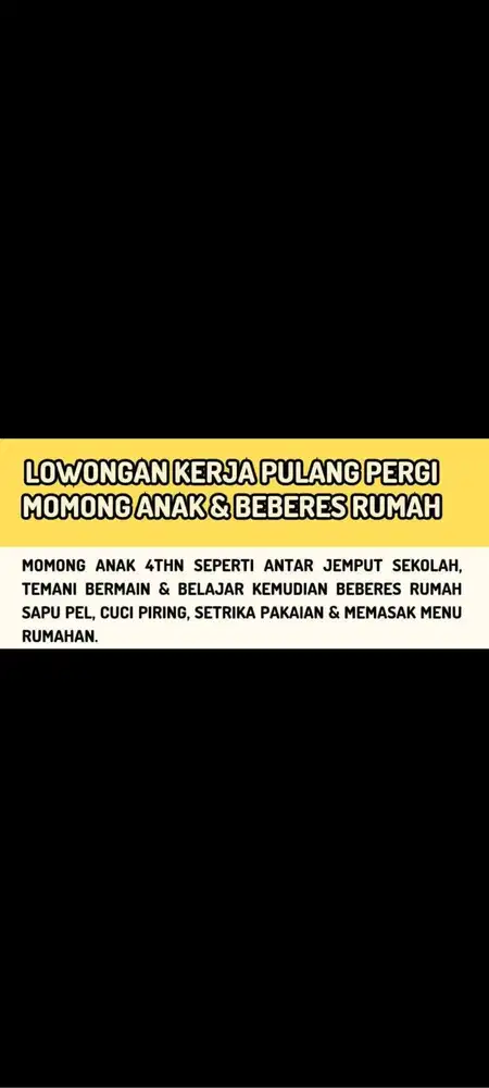Butuh ART Serabutan