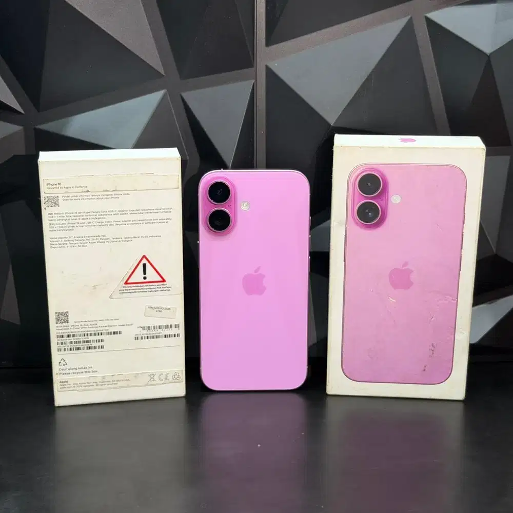 iphone 16 128gb pink ibox garansi on bh 100%