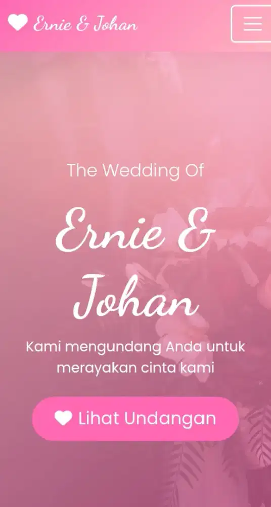 Jasa koding website undangan pernikahan