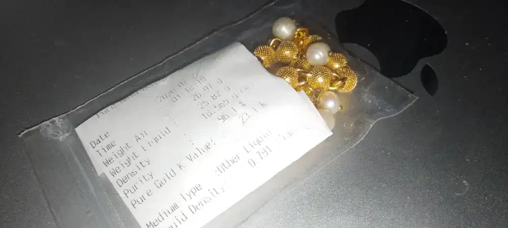 Gelang Emas 23,1 + 5 white pearl