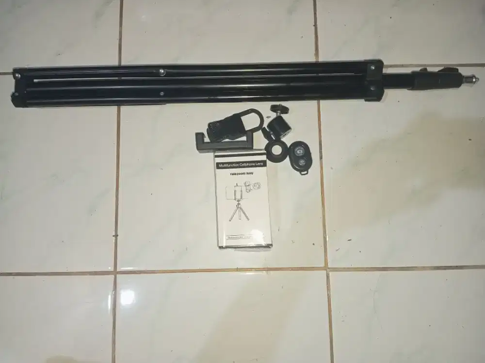 Lensa apexel 28× zoom bonus tripod 2.1 meter, klip, remote bluetooth