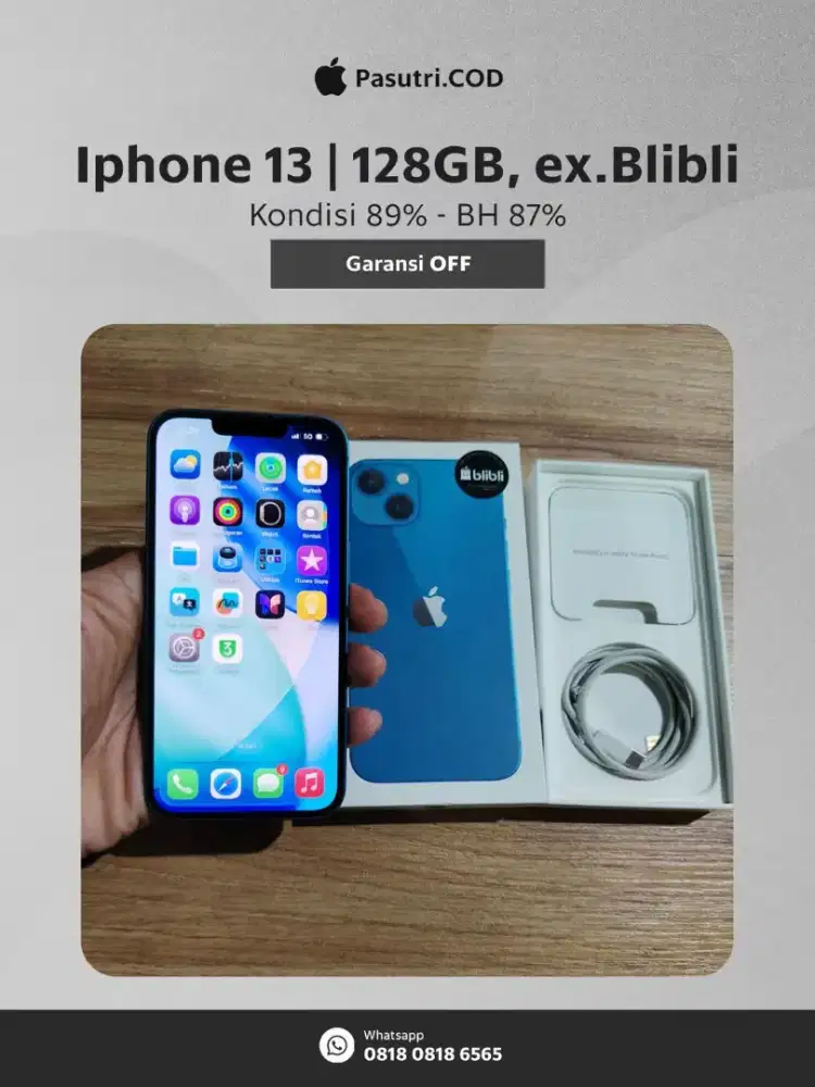 Ipbone 13 128GB ex,blibli bh87%