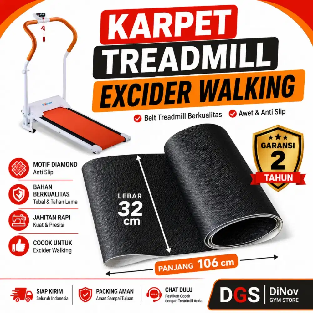 Karpet Treadmill Excider Walking Orange 32 x 106