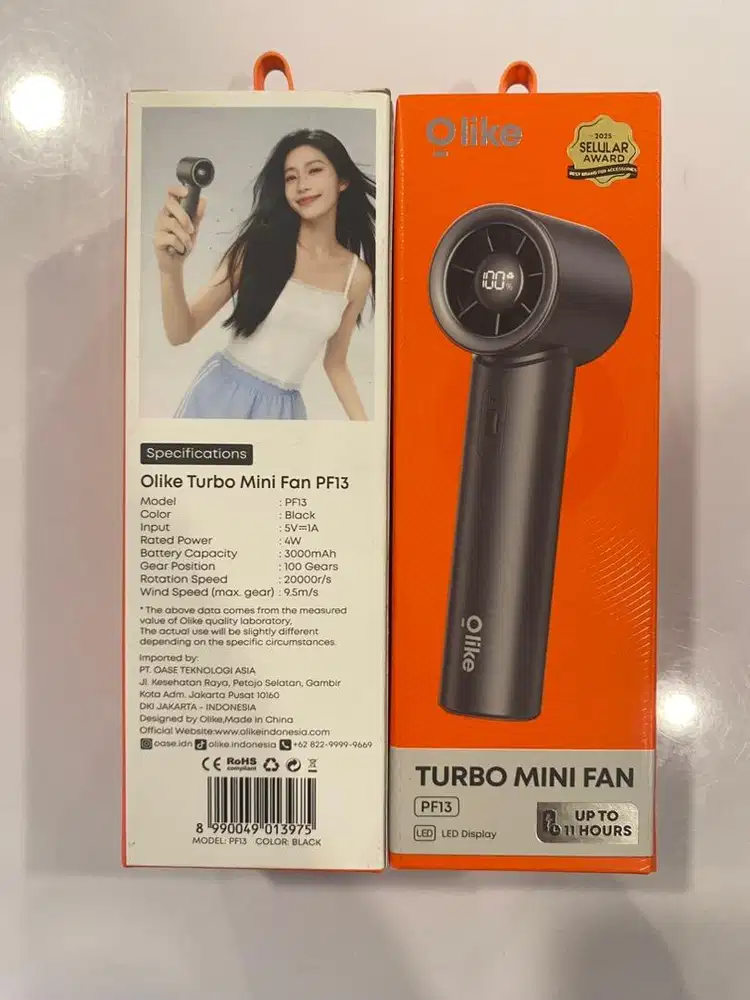 Kipas Olike PF13 Mini Fan Black