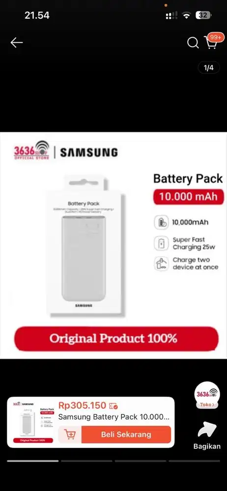Powerbank samsung 10000mAh