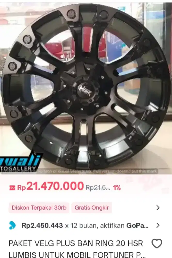 Velg off road HSR Lumbis Ring 20, Bisa untuk fortuner