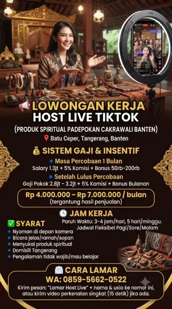Lowongan kerja live tiktok
