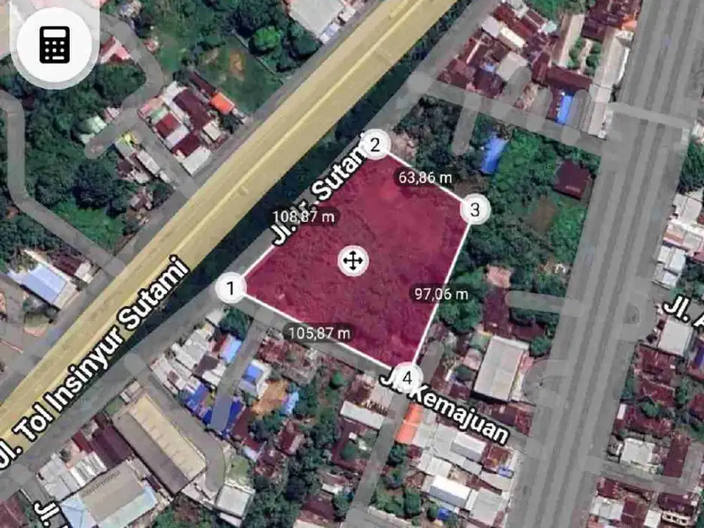 Di jual Tanah Pergudangan poros jl Ir Sutami 8000 m2