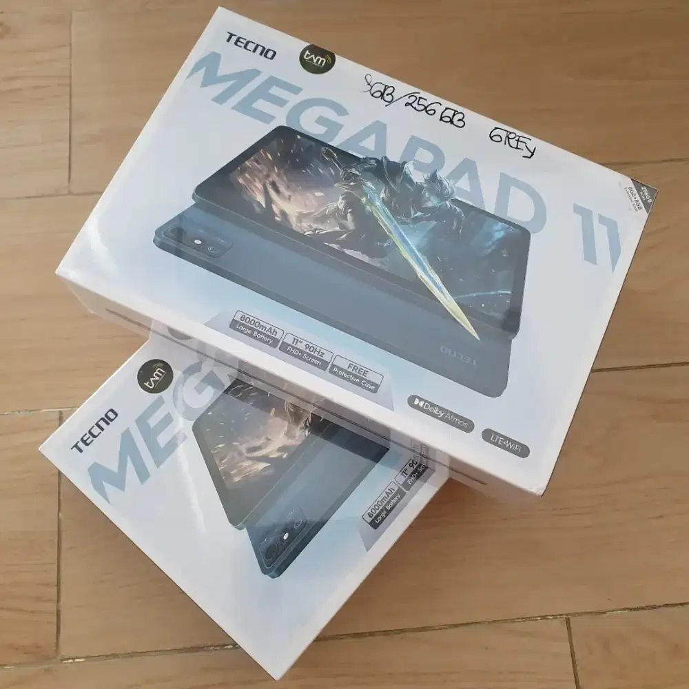 Tecno Megapad 11 Baru 256 GB + Keyboard-Stylus Garansi 13 Bulan Resmi