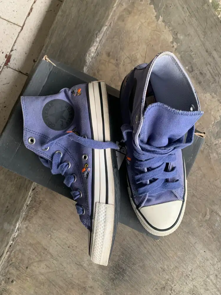 [ REAL PICTURE ] Converse All Star biru motif ( second )